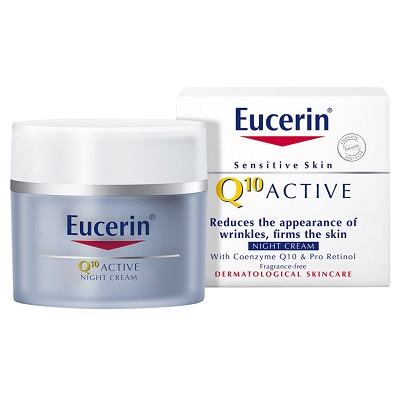 Eucerin Q10 Active Night Cream - Kem dưỡng ngừa lão hóa ban đêm cho da nhạy cảm