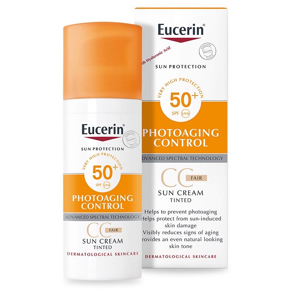 Eucerin Tinted Photoaging Control CC Fair SPF 50+ - Kem chống nắng đều màu da