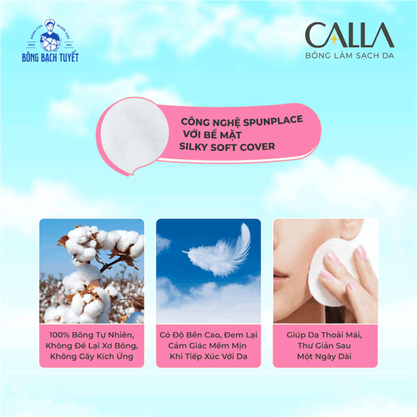Bông Bạch Tuyết tẩy trang Calla
