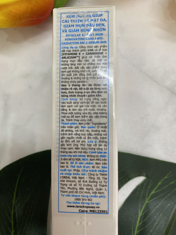 Kem Trị Mụn Đầu Đen Thu Nhỏ Chân Lông La Roche-Posay Effaclar K+ 40ml