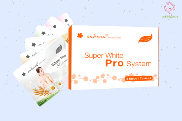 Kem tắm trắng Sakura Super White Pro System Kem tắm trắng Sakura Super White Pro System
