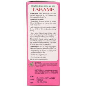 Nước xông tắm sau sinh Tabame 250ml