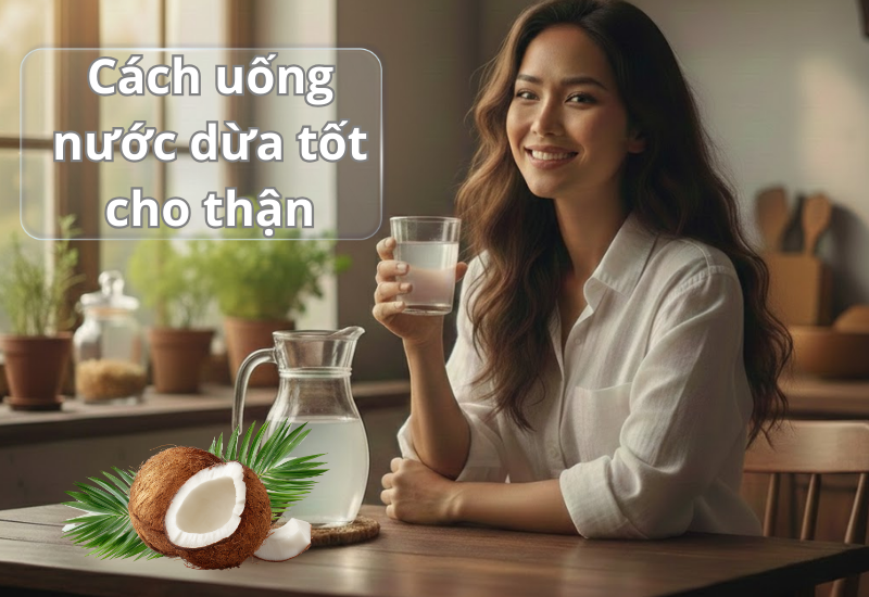 Cách uống nước dừa tốt cho thận