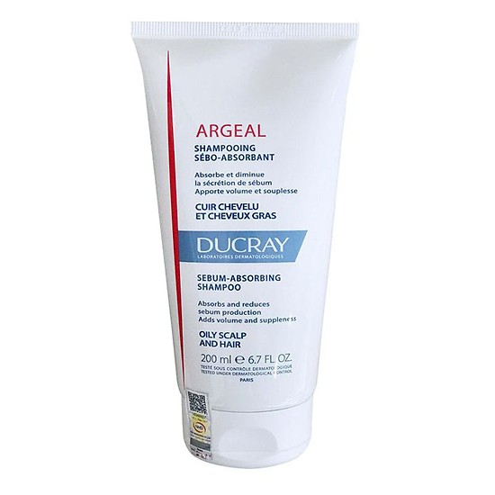 Ducray Argeal Shampoo - Dầu gội dạng kem cho da đầu nhờn