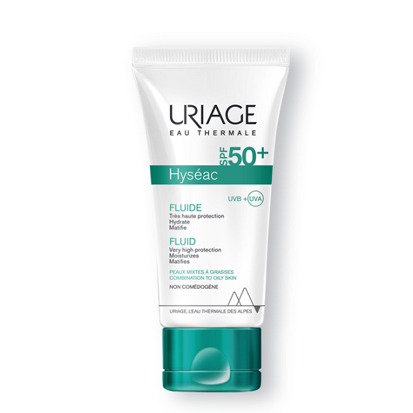 Uriage Eau Thermale Hyseac Fluide SPF 50+ - Chống nắng, dưỡng ẩm cho da mụn, da dầu
