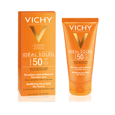 Vichy Capital Ideal Soleil Mattifying Face Fluid Dry Touch SPF50 - Kem chống nắng không gây nhờn rít