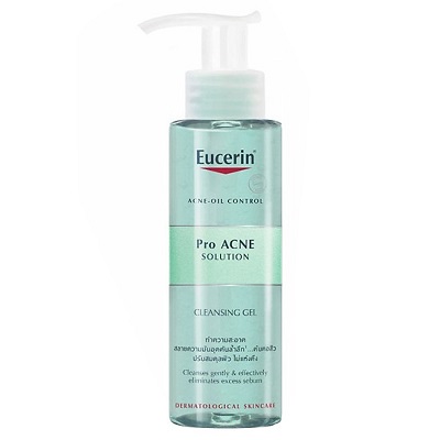Eucerin ProAcne Solution Cleansing Gel - Gel rửa mặt cho da dầu mụn