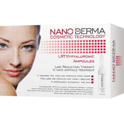 Nano-Derma Lrt10 Hyaluronic Ampoules - Tinh chất trị nhăn, làm căng và sáng da