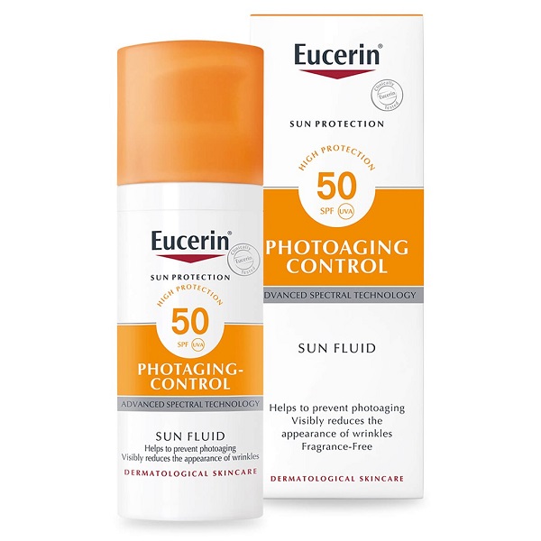 Eucerin Sun Fluid Photo Aging Control SPF50 - Kem chống nắng ngừa lão hóa