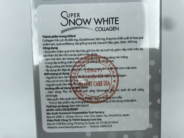 Super Snow White Collagen- Hỗ trợ trắng da, bổ sung collagen