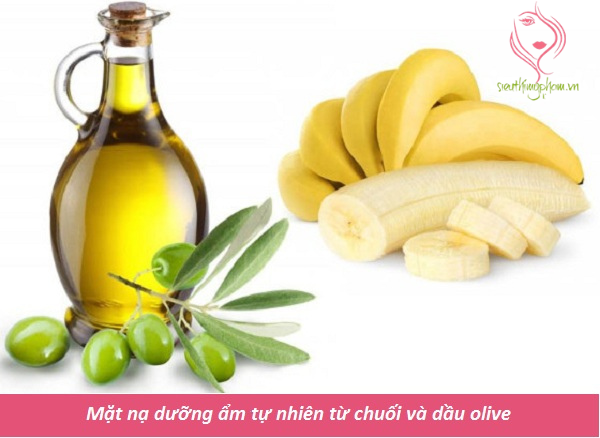 Mặt nạ dưỡng ẩm tự nhiên từ chuối và dầu olive