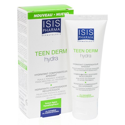 Isis Pharma Teenderm Hydra - Kem dưỡng ẩm, giảm kích ứng dành cho da mụn 