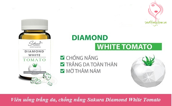 Viên uống trắng da, chống nắng Sakura Diamond White Tomato Viên uống trắng da, chống nắng Sakura Diamond White Tomato