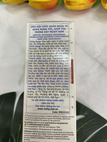 Dầu Gội Vichy Ngăn Ngừa & Giảm Rụng Tóc 200ml
Dercos Energising Shampoo Hairloss