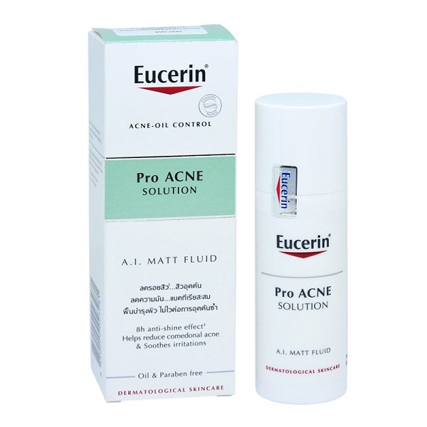 Eucerin Acne- Oil Control Proacne Solution A.I. Matt Fluid- Kem dưỡng da kiểm soát dầu