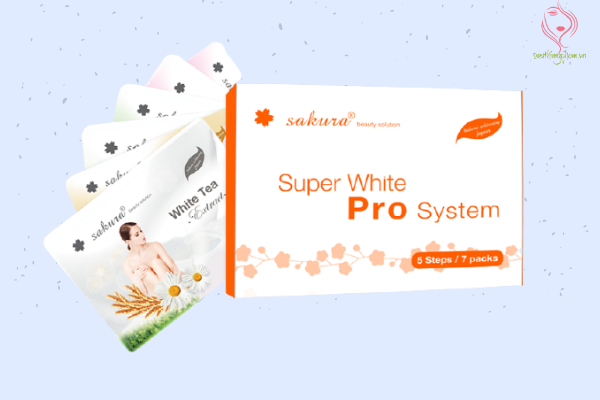 Kem tắm trắng Sakura Super White Pro System