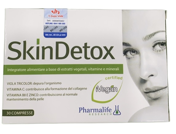 Pharmalife Skin Detox- Viên uống làm làm đẹp da, ngăn ngừa mụn