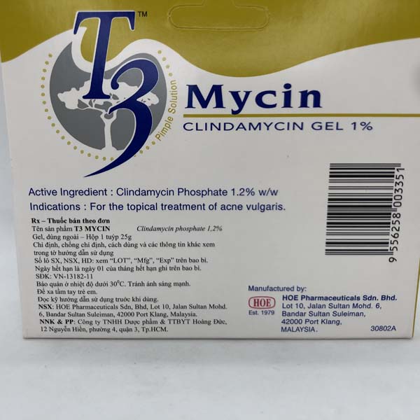 T3 Mycin- Kem trị mụn trứng cá 