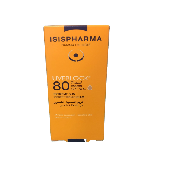 Isispharma Uveblock SPF80 Tinted Cream- Kem chống nắng 