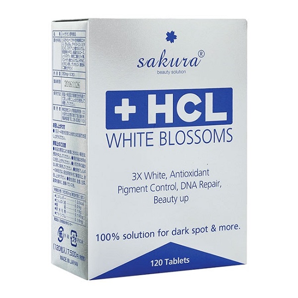 Viên uống trắng da Sakura HCL White Blossom
