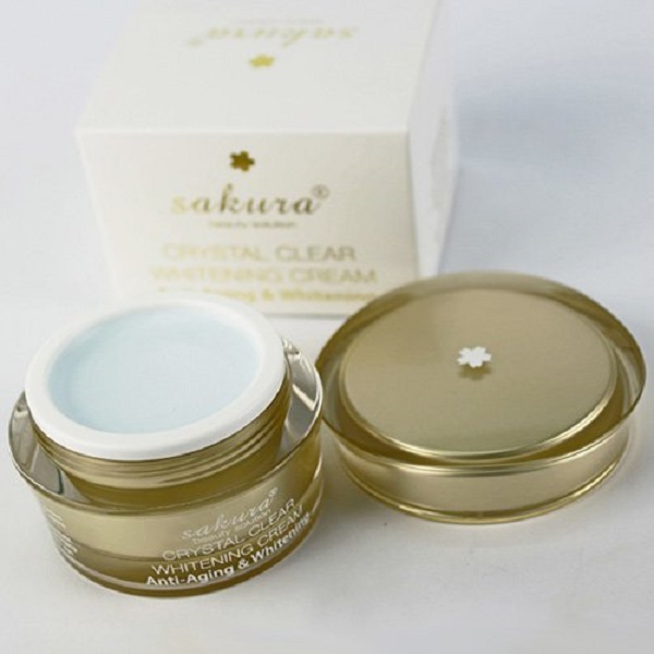Kem dưỡng trắng ngăn ngừa lão hóa da Sakura Crystal Clear Whitening Cream