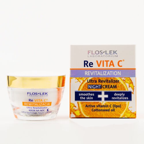 Kem làm sáng, giảm nhăn và trẻ hóa da ban đêm Floslek Revita C revitalization Ultra Revitalizer Night Cream
