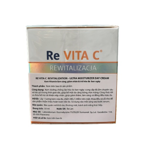 Kem Vitamin làm sáng, giảm nhăn & trẻ hóa da ban ngày Floslek Re Vita C Revitalization - Ultra Moisturizer Day Cream