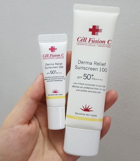 Kem Chống Nắng Céll Fùsion C Derma Relief Sunscreen 100 SPF50+/PA++++ Da Nhạy Cảm