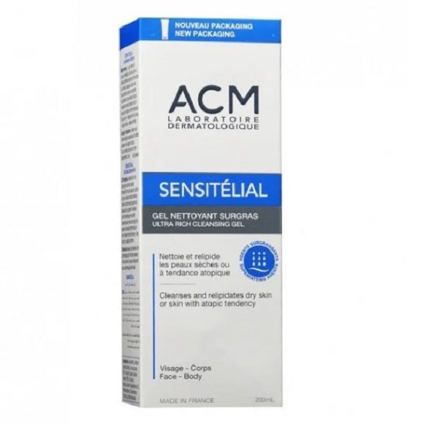 Gel rửa mặt dành cho da nhạy cảm ACM Sensitelial Cleansing Gel 200ml
