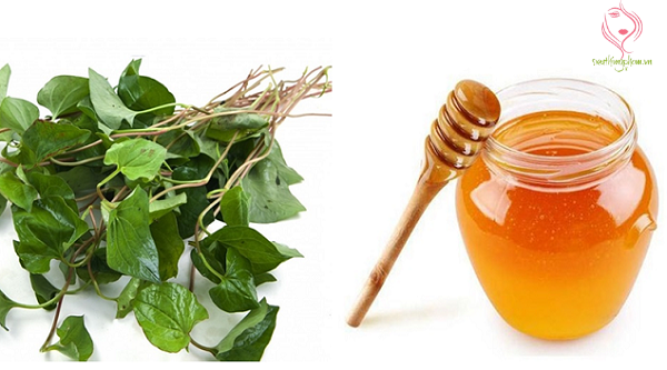 Cách trị mụn bằng rau diếp cá và mật ong