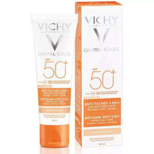 Kem chống nắng không gây nhờn rít, ngăn sạm da, giảm thâm nám Vichy Capital Soleil Anti-Dark Spot 3-In-1 SPF50 UVB+UVA (có màu)