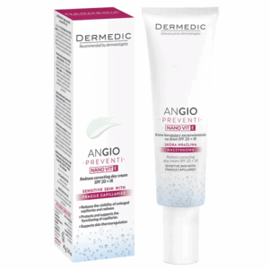 Kem dưỡng tái tạo da ban ngày Dermedic Angio Preventi Nano Vit E Redness Correcting Day Cream SPF 20+IR