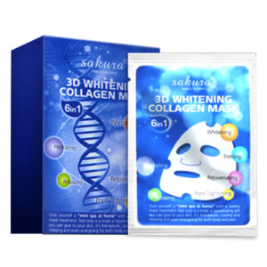 Mặt nạ làm trắng da Sakura 3D Whitening Collagen Mask