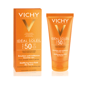 Vichy Capital Ideal Soleil Mattifying Face Fluid Dry Touch SPF50 - Kem chống nắng không gây nhờn rít