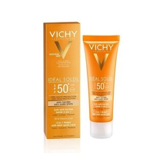 Vichy Ideal Soleil 3 In 1 Tinted Anti Dark Spot SPF50 - Kem chống nắng không nhờn rít và làm giảm thâm nám