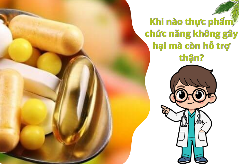 Khi nào thực phẩm chức năng không gây hại mà còn hỗ trợ thận
