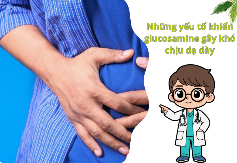 Những yếu tố khiến glucosamine gây khó chịu dạ dày