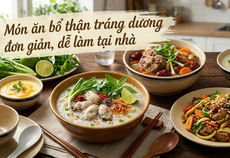 Món ăn bổ thận tráng dương đơn giản, dễ làm tại nhà